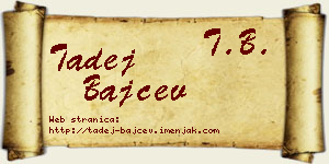 Tadej Bajčev vizit kartica